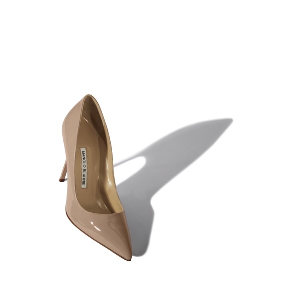 Dark Blush Patent Leather Pointed Toe Pumps - Picture 1 of 3